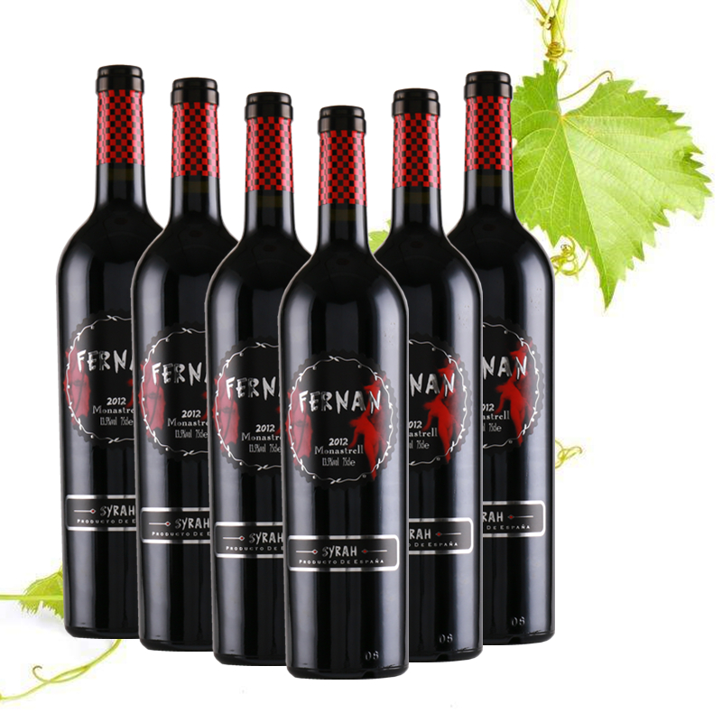 西班牙原瓶进口红酒FERNAN莫纳斯特干红葡萄酒13.5度750ml/瓶