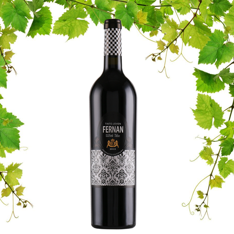 西班牙进口红酒FERNAN干红葡萄酒 13.5度750ml/瓶