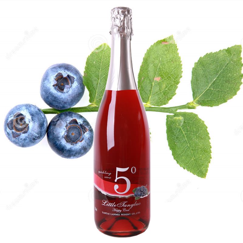 Littletangluo蓝莓起泡酒乐爽蓝莓气泡酒 5度750ml/瓶