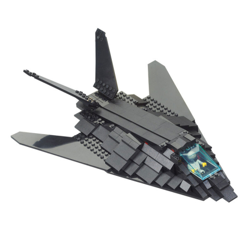 小鲁班 积木拼插玩具 空军部队 隐形轰炸机拼插模型 209块积木