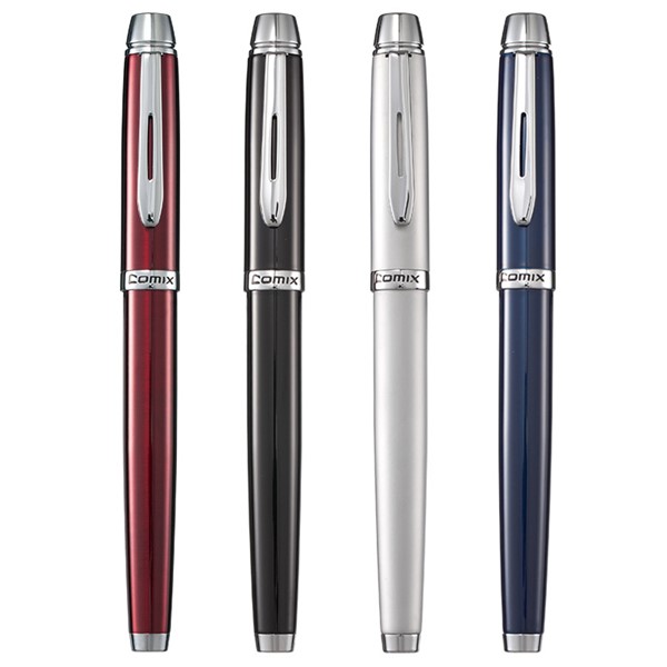 齐心FP6201 拉诺斯系列金属钢笔墨水笔 F尖 黑红蓝银四色 单支
