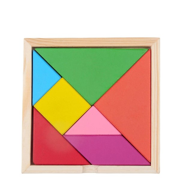 七巧板智力拼图儿童古典玩具小学生创意几何形状积木益智拼板