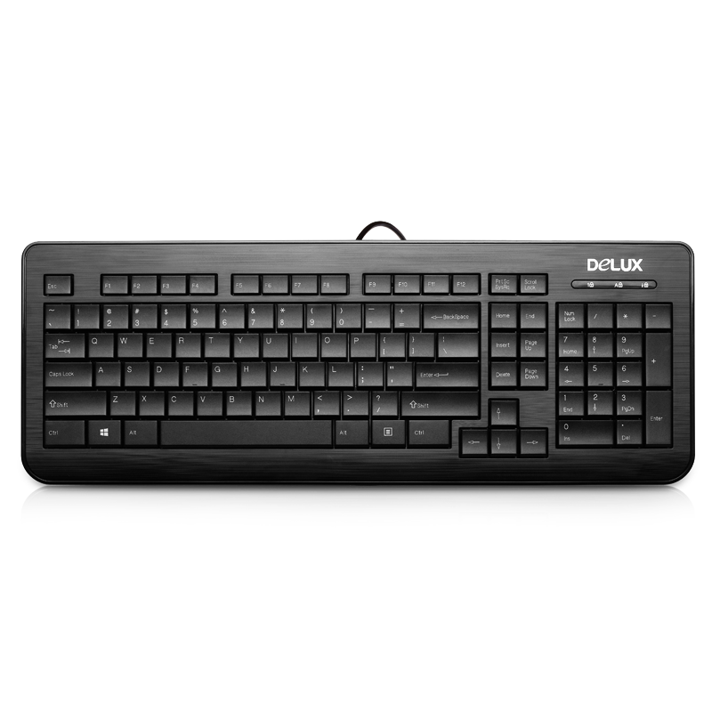 DELUX多彩 K3110U 拉丝面板 薄笔记本办公家用键盘