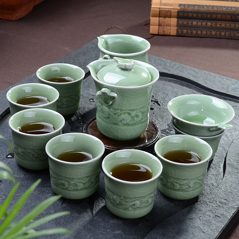 RUDAO汝道 哥窑茶具套装 冰裂釉陶瓷功夫茶具 居家泡茶器