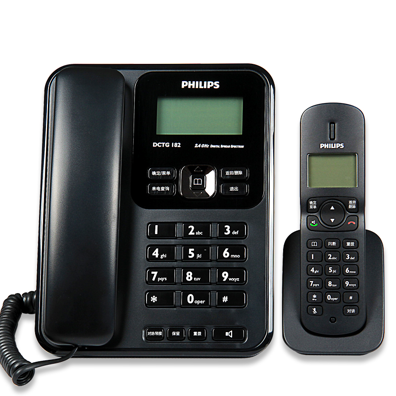 PHILIPS/飞利浦 DCTG182 中文大显屏数字子母机电话