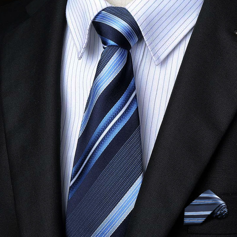 LOVETENO时尚条纹男士领带 商务百搭高档领带