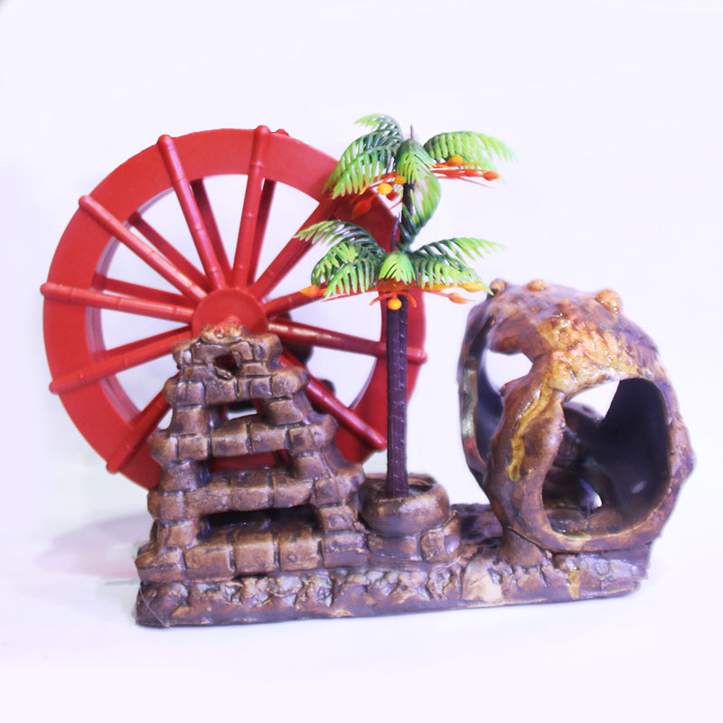 伊人水族 风车小树模型 创意水族箱造景装饰