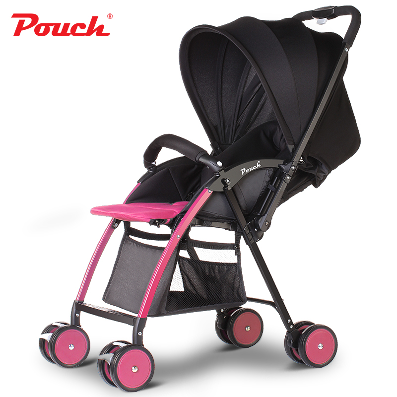 Pouch A08超轻便婴儿手推车 可折叠便携 坐躺双向推车
