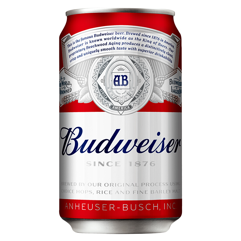 Budweiser 百威拉罐啤酒330ml*24听