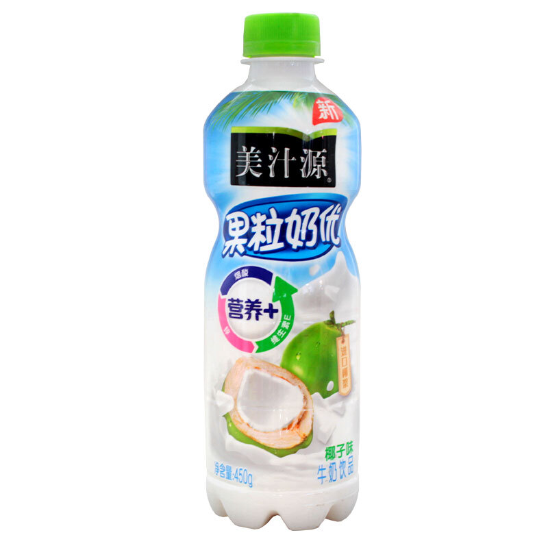 美汁源 果粒奶优椰子味水果牛奶饮料450g*15瓶