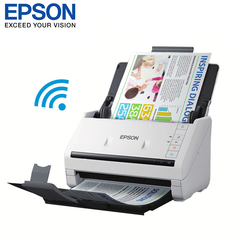 爱普生 EPSON  DS-570W高速馈纸双面彩色无线wifi连续扫描仪 