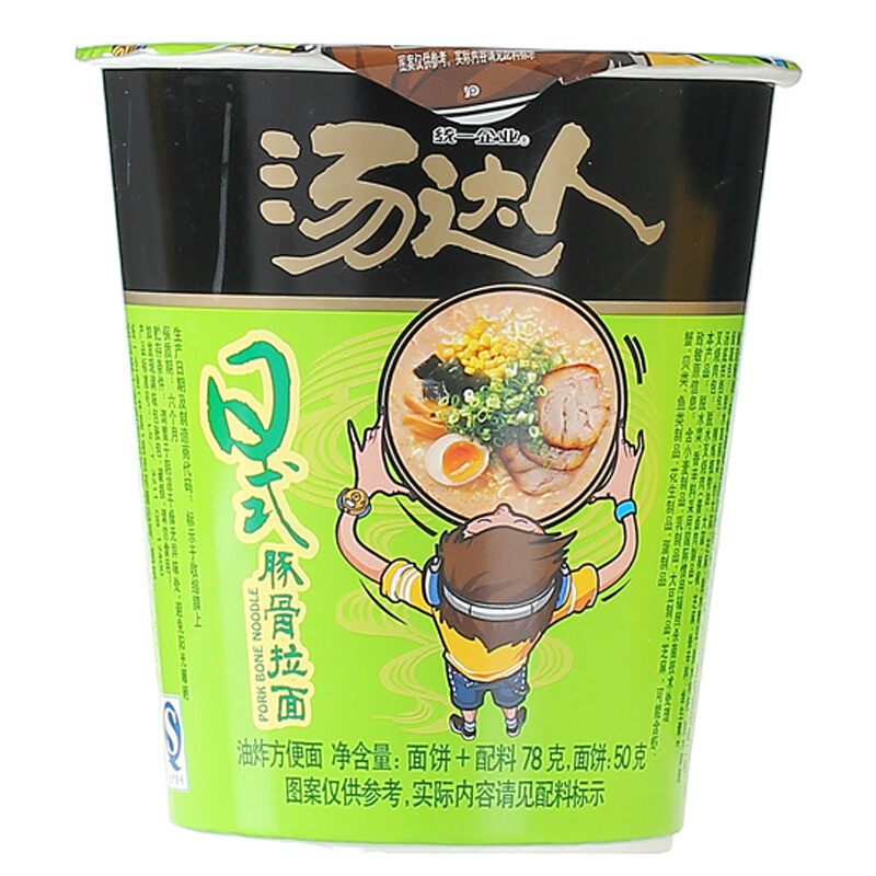 统一 汤达人日式豚骨拉面78g 方便食品