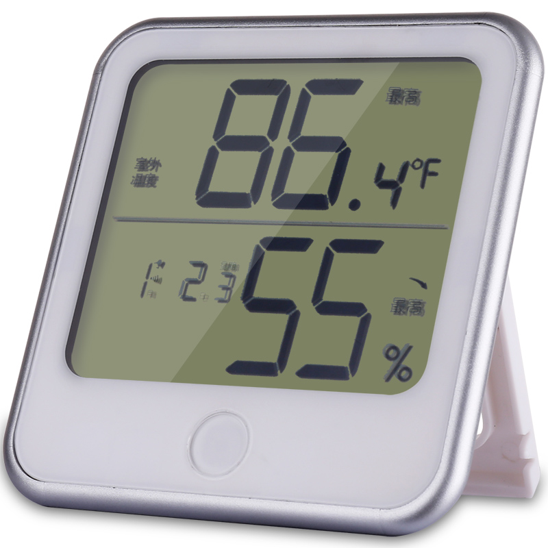 得力Deli LCD电子温湿度计8959 灵敏测定 随时掌握