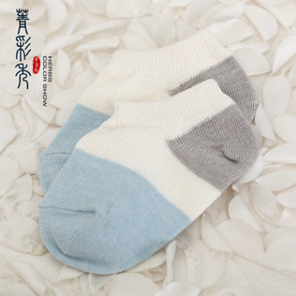 菁彩秀婴儿儿童袜子棉柔软舒适植物染色天然纤维