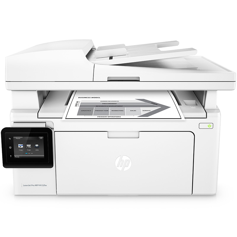  惠普 LaserJet Pro MFP M132fw黑白激光打印复印扫描传真多功能一体机