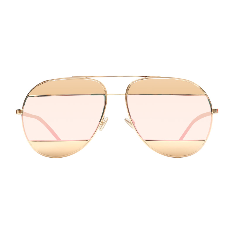 Dior/迪奥 女款金色镜框金粉拼色镀膜镜片眼镜太阳镜