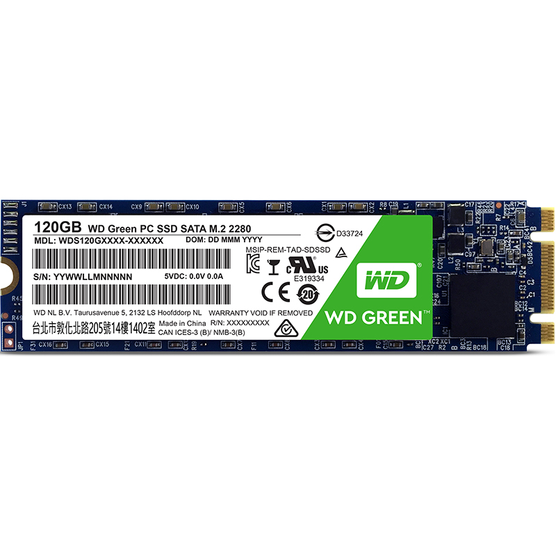 WD西部数据 Green系列120GB固态硬盘WDS120G1G0B