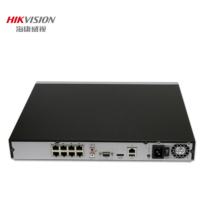 海康威视 网络硬盘录像机DS-7808NB-K2/8P 同步回放 POE供电