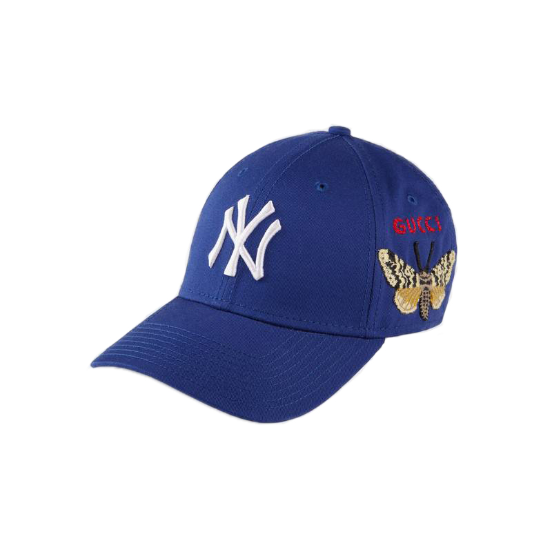 GUCCI/古驰  NY Yankees 贴饰帆布棒球帽