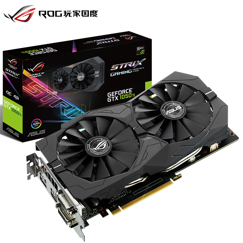 华硕 ROG STRIX-GeForce GTX1050TI-O4G-GAMING 猛禽游戏显卡