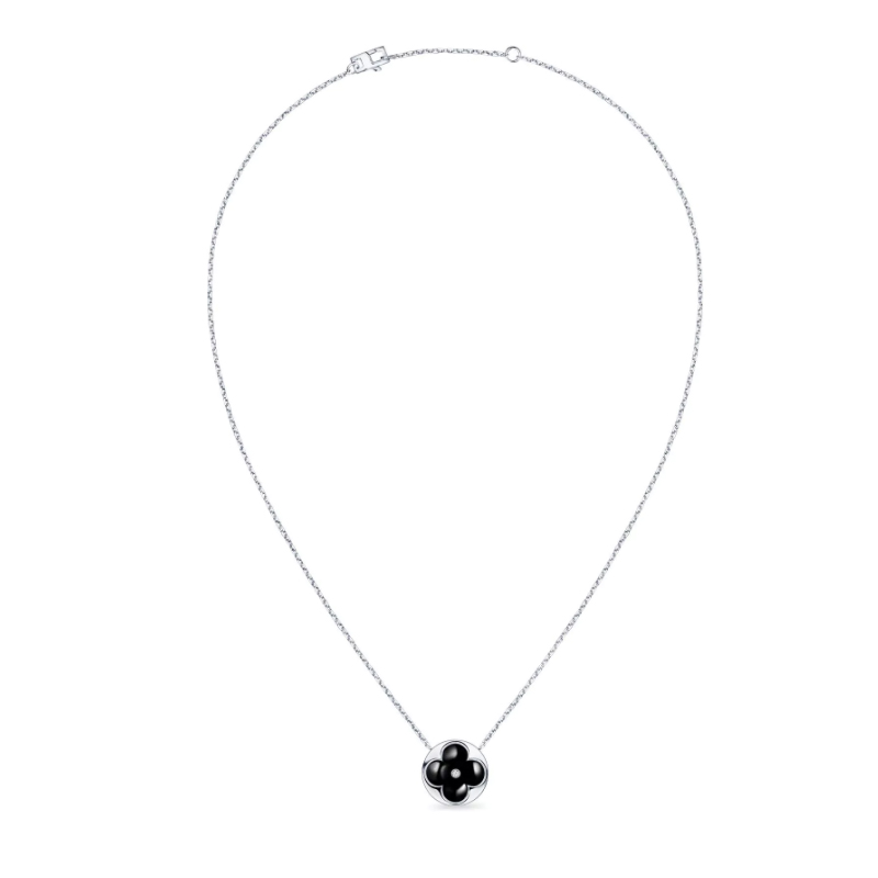 Louis Vuitton/路易威登 DIAMOND BLOSSOM 18K金玛瑙钻石项链