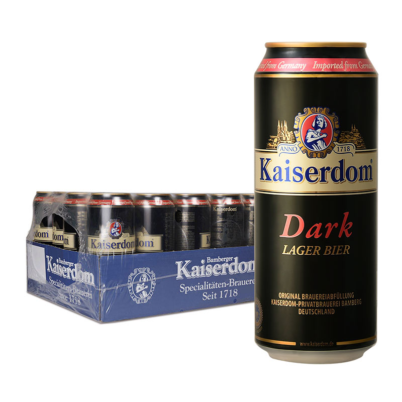 德国进口 Kaiserdom/凯撒顿姆 黑啤酒500ml*24听整箱装 4.7%vol