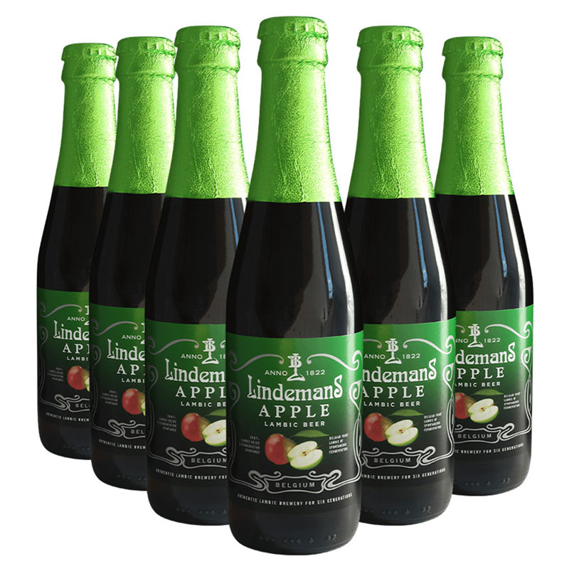 比利时进口 林德曼 苹果啤酒 组合装 250ml*6瓶 精酿果啤 3.5%vol