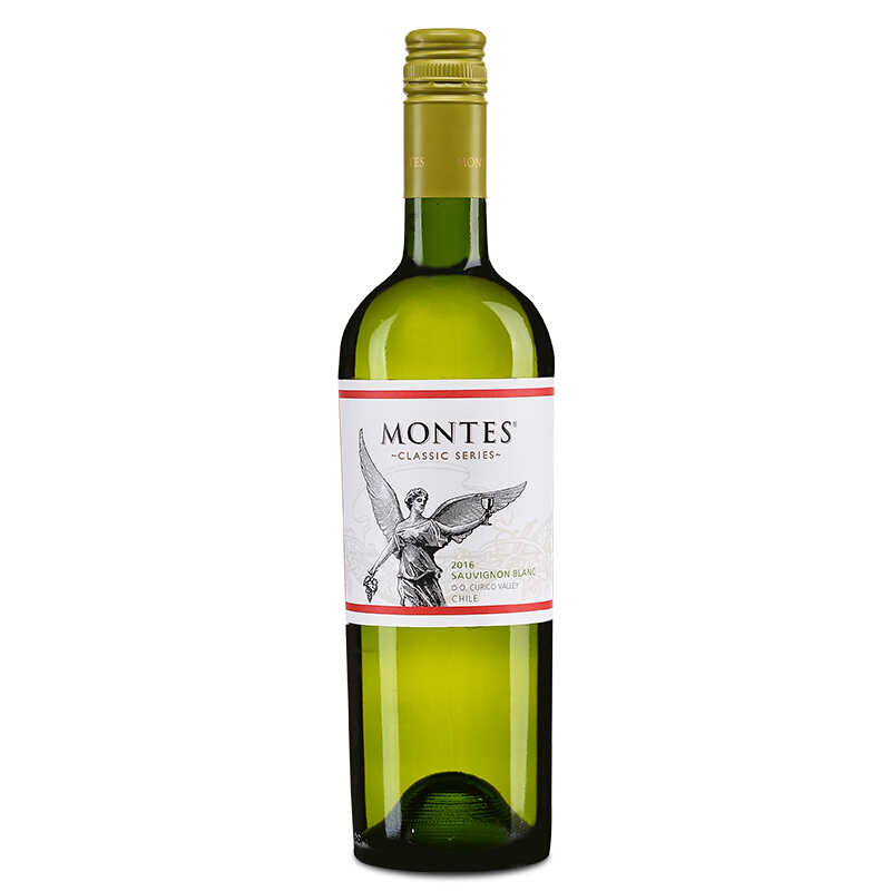智利进口 蒙特斯经典长相思干白葡萄酒 750ml 13%vol