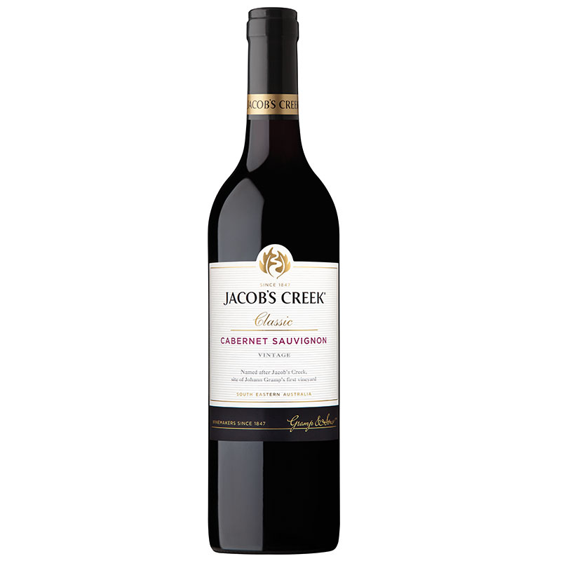 澳大利亚进口 杰卡斯（Jacob\’s Creek）经典系列赤霞珠葡萄酒 750ml 13.5%vol