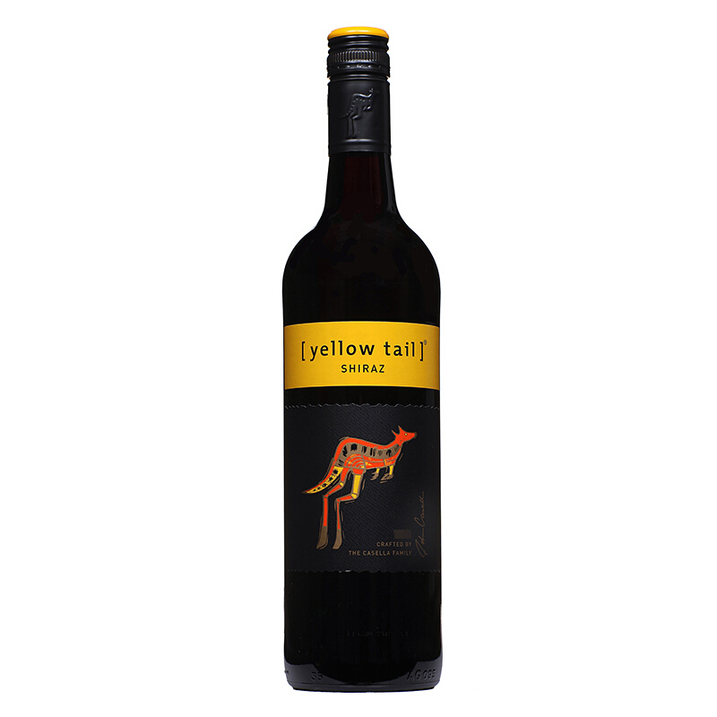 澳大利亚进口红酒 黄尾袋鼠（Yellow Tail）西拉红葡萄酒 750ml 13.5%vol